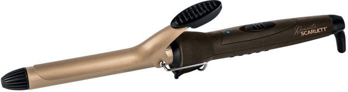 Щипцы для завивки Scarlett SC-HS60676,  золотистый и коричневый