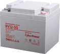 АКБ CyberPower AGM battery for UPS, RV 12-50 / 12 V 50 Ah, М6, 197х165х170mm., Height with terminals 170mm, 15,3kg., 10-year service life