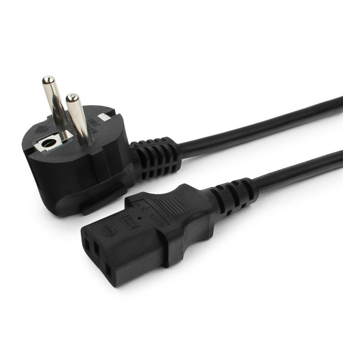 Bion Кабель питания 3м, евровилка с заземлением, 1мм, Schuko-C13, 16А, черный [BXP-PC-186-1-3M]