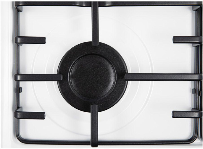 Газовая варочная панель NORDFROST HS 6040 W,  4 конфорки,  эмалированная сталь,  белый