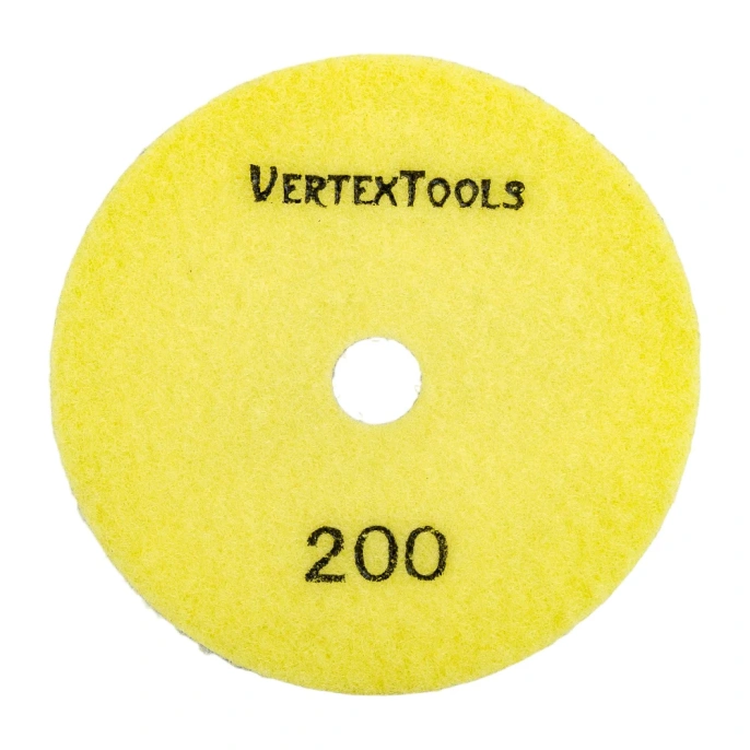 Круг алмазный гибкий шлифовальный для полировки мрамора (100х3х15 мм; Р200) vertextools 12500-0200