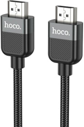 Кабель Hoco US09,  HDMI (m) (прямой) -  HDMI (m) (прямой),  2м,  пакет,  черный