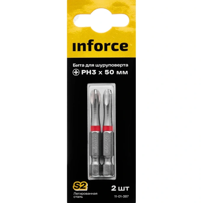 Бита (2 шт; PH3; 50 мм) для шуруповерта Inforce 11-01-387