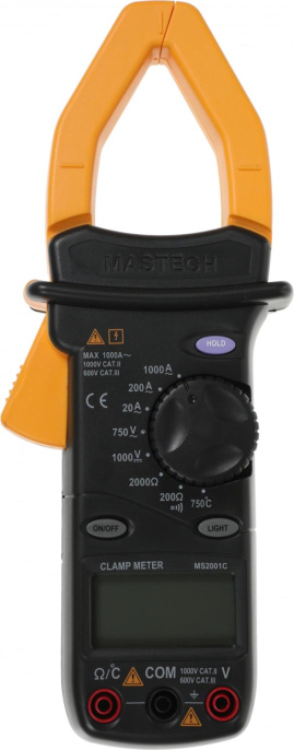 Клещи токоизмерительные MASTECH MS2001C, измер.ток: переменный [13-1310]