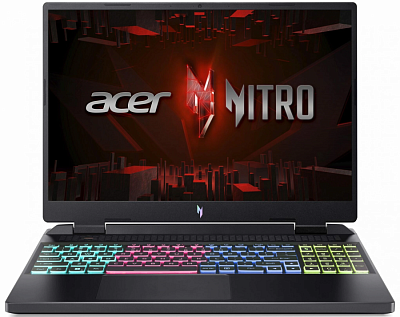Ноутбук Acer Nitro 16 AN16-41-R5H9 Ryzen 5 7640HS 16Gb SSD1Tb NVIDIA GeForce RTX4050 6Gb 16" IPS WUXGA (1920x1200) noOS black WiFi BT Cam (NH.QLKCD.002)