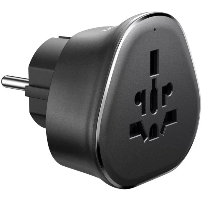 Сетевой адаптер для путешествий UGREEN S500 95050 Universal Travel Adapter with Schuko Plug. Цвет: серый космос