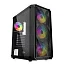 Powercase Mistral Edge, Tempered Glass, 4x 120mm 5-color fan, чёрный, ATX (CMIEB-L4)