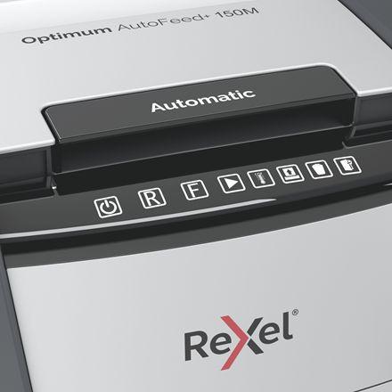 Уничтожитель бумаг Rexel Optimum AutoFeed 150M, с автоподачей, P-5, 2х15 мм, 150 лист. одновременно, 44л [2020150meu]
