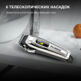 Машинка для стрижки Hyundai H-HC7110 серебристый/черный 5Вт насадок в компл:6шт