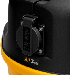 Строительный пылесос DENZEL RVC20,  желтый [28202]