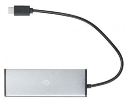 Хаб (разветвитель) Digma HUB-4U2.0-UC-DS, серебристый