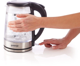 Чайник электрический Gorenje K17GDW 1.7л. 2200Вт черный корпус: металл/пластик