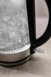 Чайник электрический Gorenje K17GDWII 1.7л. 2200Вт черный корпус: стекло/металл/пластик