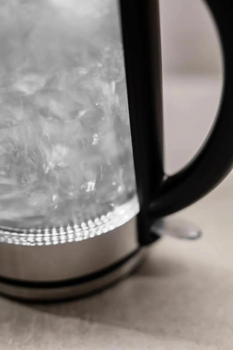 Чайник электрический Gorenje K17GDWII 1.7л. 2200Вт черный корпус: стекло/металл/пластик