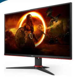 27" Монитор AOC Q27G2E,  2560x1440,  VA,  155Гц,  2хHDMI,  1хDP,  черный/красный