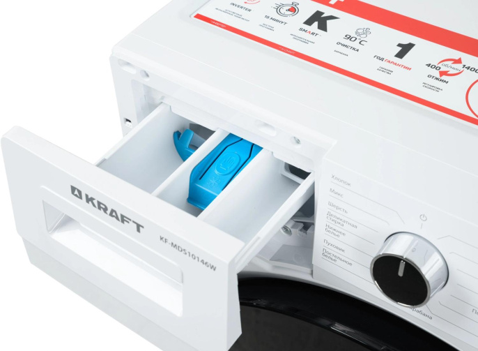Стиральная машина Kraft KF-MDS10146W класс: A+++ загр.фронтальная макс.:10кг белый инвертор