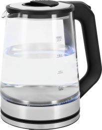 Чайник электрический Vitek VT-WK1081 2л. 1900Вт черный/серебристый корпус: стекло
