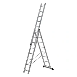 Алюминиевая трехсекционная лестница-стремянка SevenBerg 3x8 920308