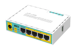 Роутер MIKROTIK hEX PoE lite,  4 LAN,  1xUSB, белый [rb750upr2]