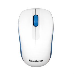 Беспроводная мышь ExeGate Professional Standard SR-9055W радиоканал 2,4 ГГц, USB, оптическая, 1200dpi, 3D, 3 кнопки и колесо прокрутки, белая, Color Box EX295308RUS