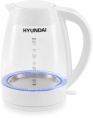 Чайник электрический Hyundai HYK-G4506 2л. 2200Вт белый корпус: стекло/пластик