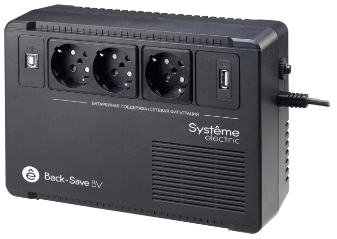 Источник бесперебойного питания Systeme Electriс BV BVSE400RS 240Вт 400ВА черный