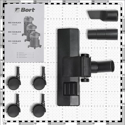 Строительный пылесос Bort BSS-1530 1500Вт (уборка: сухая/влажная) черный