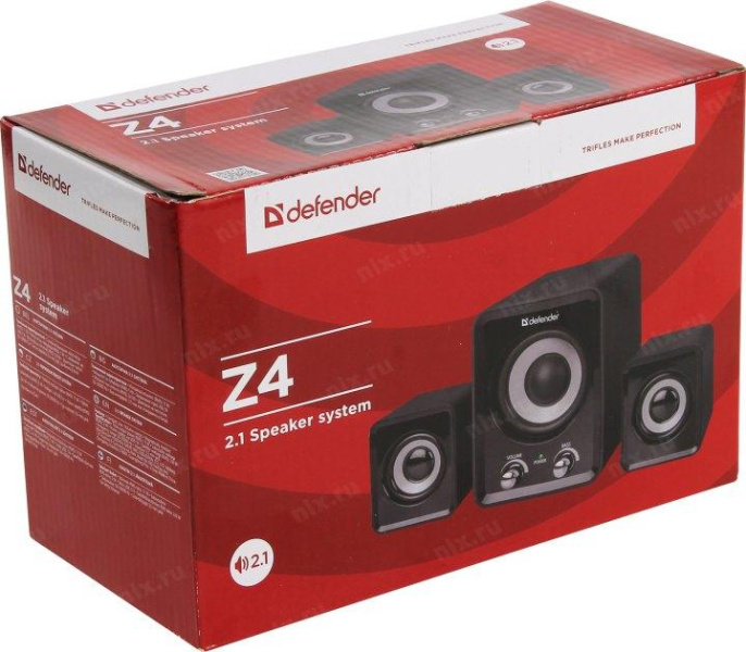 Колонки Defender Z4, 2.1, черный [65508]