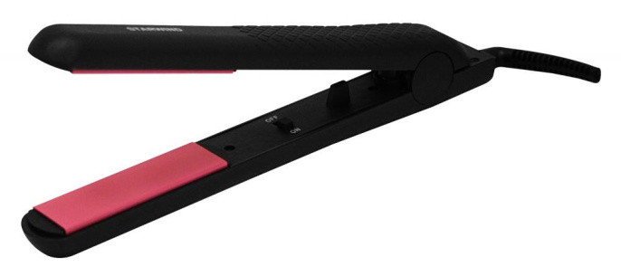 Выпрямитель для волос StarWind SHE5500,  черный и розовый