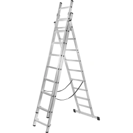 Алюминиевая трёхсекционная лестница Вихрь ЛА 3х10 73/5/1/17