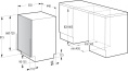 Встраиваемая посудомоечная машина Gorenje GV522E10S,  узкая, ширина 44.8см, полновстраиваемая, загрузка 9 комплектов