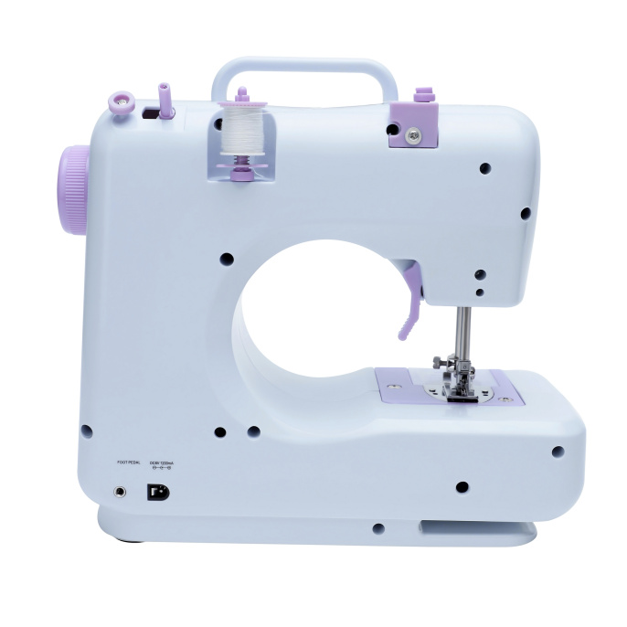Швейная мини-машинка RAGEX R1101-100, 12 типов стежков, 2 скорости + педаль, белая