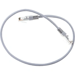 Патч-корд TWT RJ45-RJ45, 4 пары, UTP, категория 5е, 0.5 м, серый, 45-45-0.5-GY
