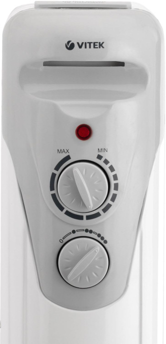 Масляный радиатор Vitek VT-1707, 1000Вт, белый