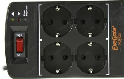 Стабилизатор Exegate Power AD5000-1000 EP285939RUS (вх.150-280V вых.220V±10% 1000VA 4 розетки Euro)