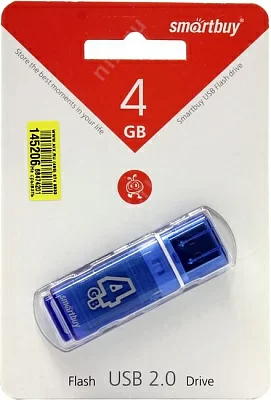 Накопитель SmartBuy Glossy SB4GBGS-B USB2.0 Flash Drive 4Gb (RTL)