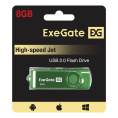 USB-флеш накопитель ExeGate Jet 8GB зеленый USB2.0, 480Mbps, пластик/металл EX302036RUS