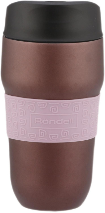 Термокружка для напитков Rondell Tierno RDS-1958 0.32л. фиолетовый/черный картонная коробка