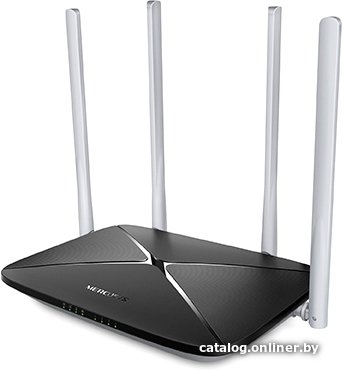 Роутер беспроводной Mercusys AC12 AC1200 10/100BASE-TX черный