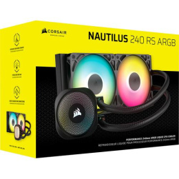 Система жидкостного охлаждения Water Cooling System Corsair NAUTILUS 240 ARGB 240mm, Black, ARGB/ Fans: 2x120mm, 74.37CFM, 34dBA, 2100RPM/ S: 1851, 1700, AM5, AM4 CW-9060092-WW