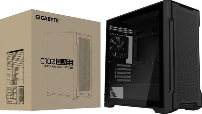 Корпус Gigabyte GB-C102G черный без БП mATX 7x120mm 4x140mm 2xUSB3.0 audio bott PSU