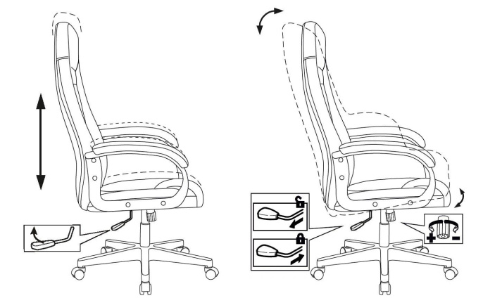 Кресло руководителя Бюрократ CH-730, ткань, до 120кг, топ-ган, фиксированные подлокотники,  темно-серый