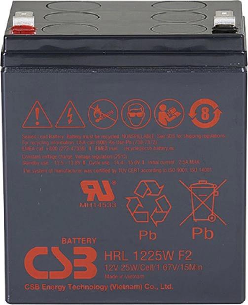 Батарея для ИБП CSB HRL1225W F2 FR 12В 5Ач
