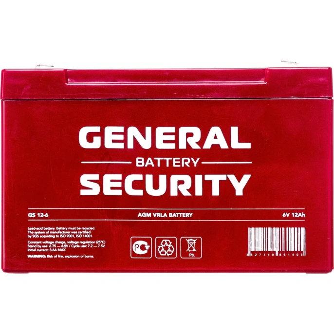 Аккумулятор для ИБП General Security GS12-6 6В, 12 Ач УТ-00000500