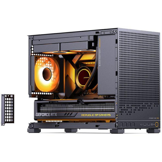 Корпус без блока питания Case JONSBO D32 PRO, Mini-Tower, TG, no fan, 2xUSB-A 3.2 + 1xUSB-C 3.2, mATX, mDTX, mITX Black (D32 PRO BLACK)