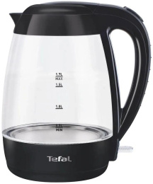 Чайник электрический Tefal KO450832 8010000465 1.7л. черный корпус: стекло/пластик 8010001400