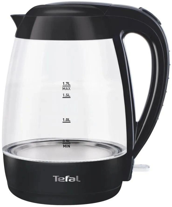 Чайник электрический Tefal KO450832 8010000465 1.7л. черный корпус: стекло/пластик 8010001400