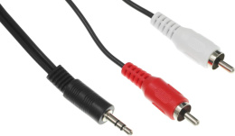 Кабель аудио Ningbo JAAC010-5 2хRCA m /Jack 3.5 m 5м. черный