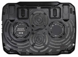 Подставка для ноутбука Buro BU-LCP156-B208, 15.6", 355х260х21 мм, 2хUSB, вентиляторы 2 х 80 мм, 560г, черный