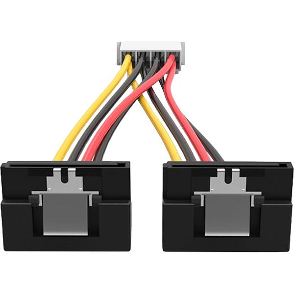 Кабель-переходник питания Vention MOLEX 4pin M / 2 x SATA 15pin F угол 90 - 0.15м (KDCBB)